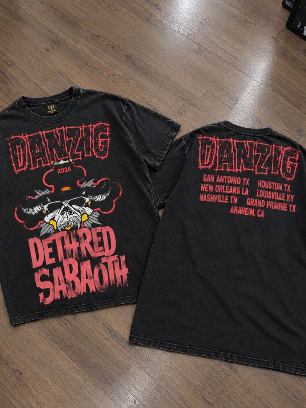 Vintage Style Danzig Deth Red Sabaoth 2026 Band Tee